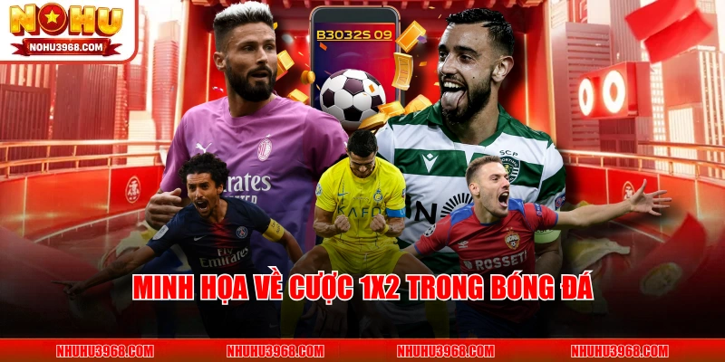 Minh họa về cược 1x2 trong bóng đá